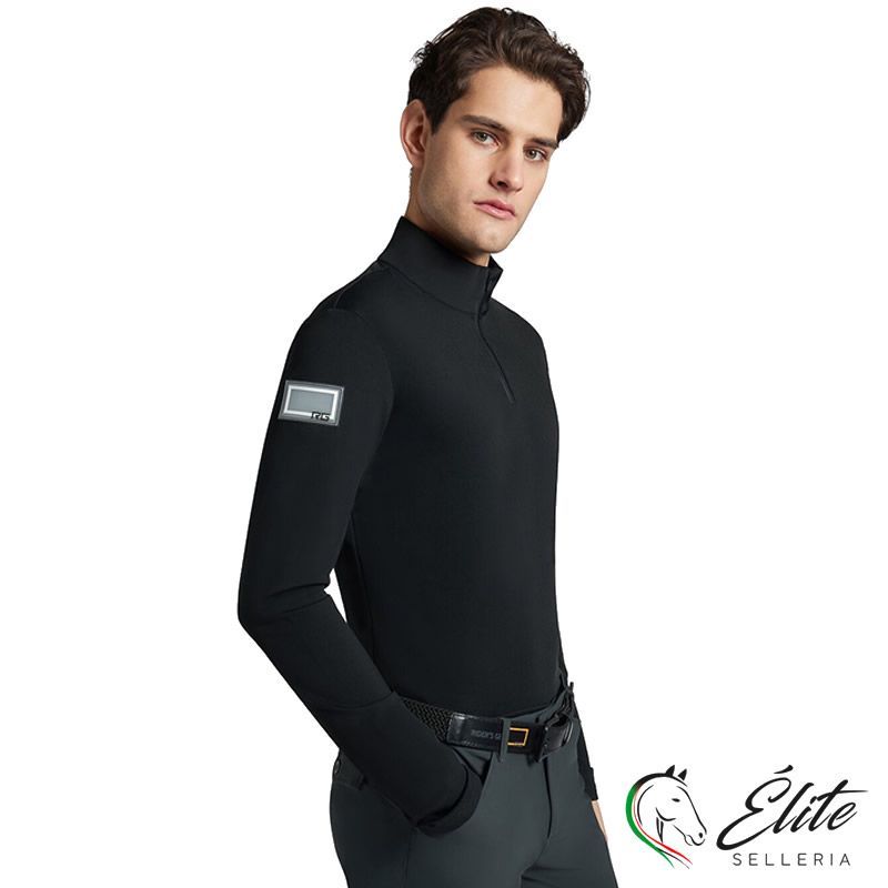 POLO ALLENAMENTO IN JERSEY FLEECE ZIP