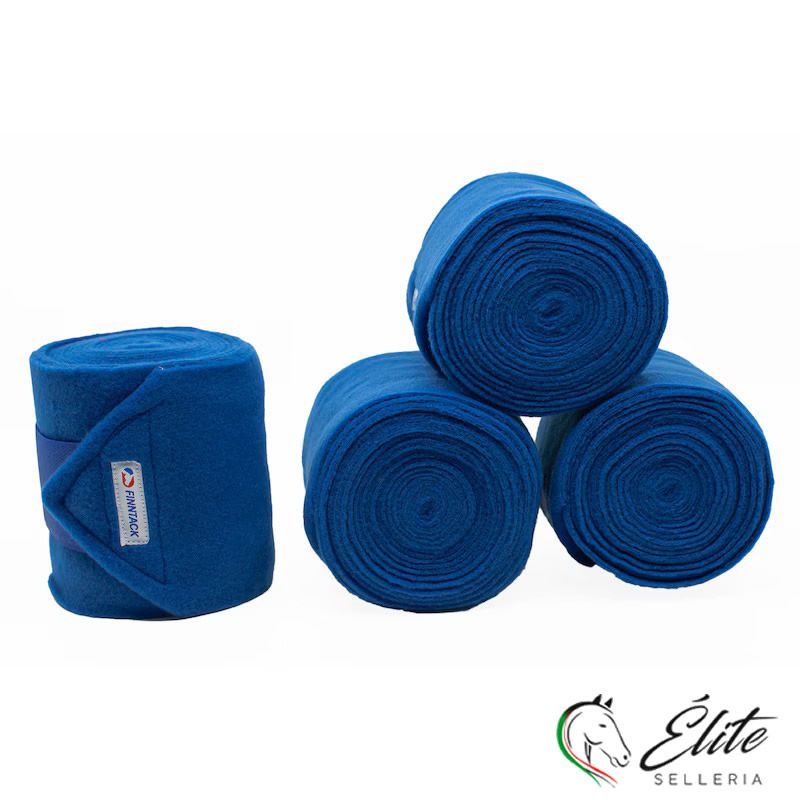 Trotto, Protezioni cavallo, Fasce e sottofasce - vendita online FASCE DA RIPOSO IN PILE BLU ROYAL (4 PZ) - marca: Finntack - Selleria Élite del cavallo - Palermo - Sicilia- Italia