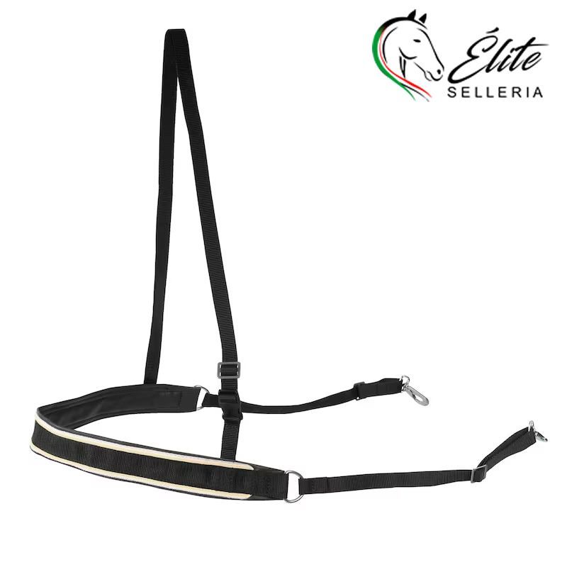 Trotto, Pettorali e Martingale - vendita online PETTORALE IN NYLON NERO/ORO/BIANCO - marca: Finntack - Selleria Élite del cavallo - Palermo - Sicilia- Italia