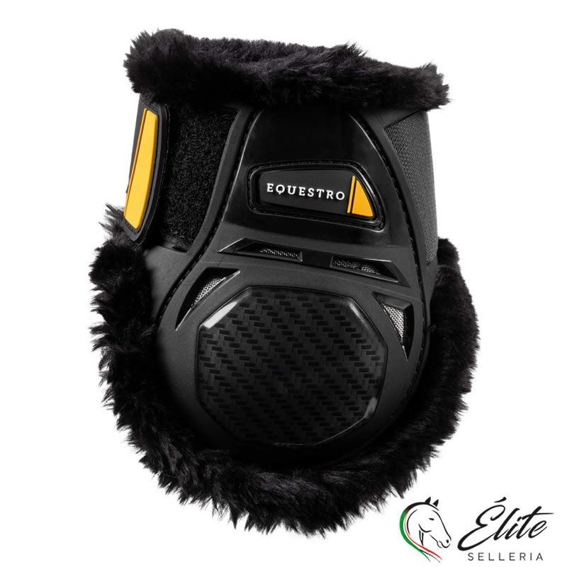 Monta inglese, Protezioni, Paranocche - vendita online PARANOCCHE SPIDER MAN CON PELLE DI PECORA SINTETICA NERO - 20% - marca: Equestro - Selleria Élite del cavallo - Palermo - Sicilia- Italia