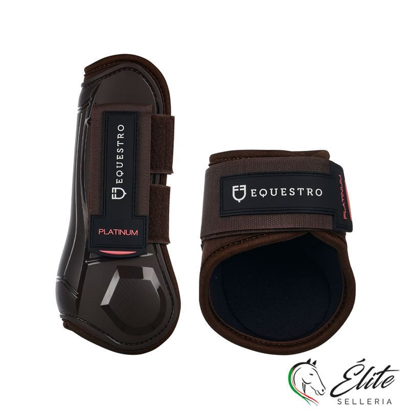 Monta inglese, Protezioni, Paratendini e Paranocche - vendita online SET PARATENDINI E PARANOCCHE YOUNG HORSE TPU E NEOPRENE MARRONE - 20% - marca: Equestro - Selleria Élite del cavallo - Palermo - Sicilia- Italia