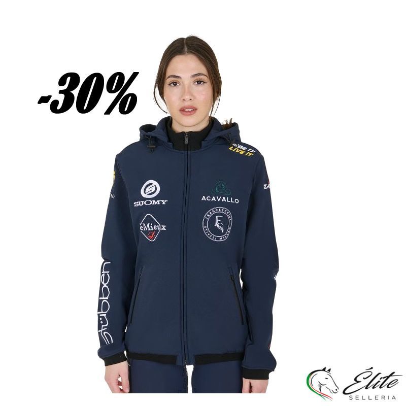 Monta inglese, Abbigliamento, Felpe e Softshell - vendita online SOFTSHELL DONNA MULTILOGO NEW STYLE - marca: Amahorse - Selleria Élite del cavallo - Palermo - Sicilia- Italia