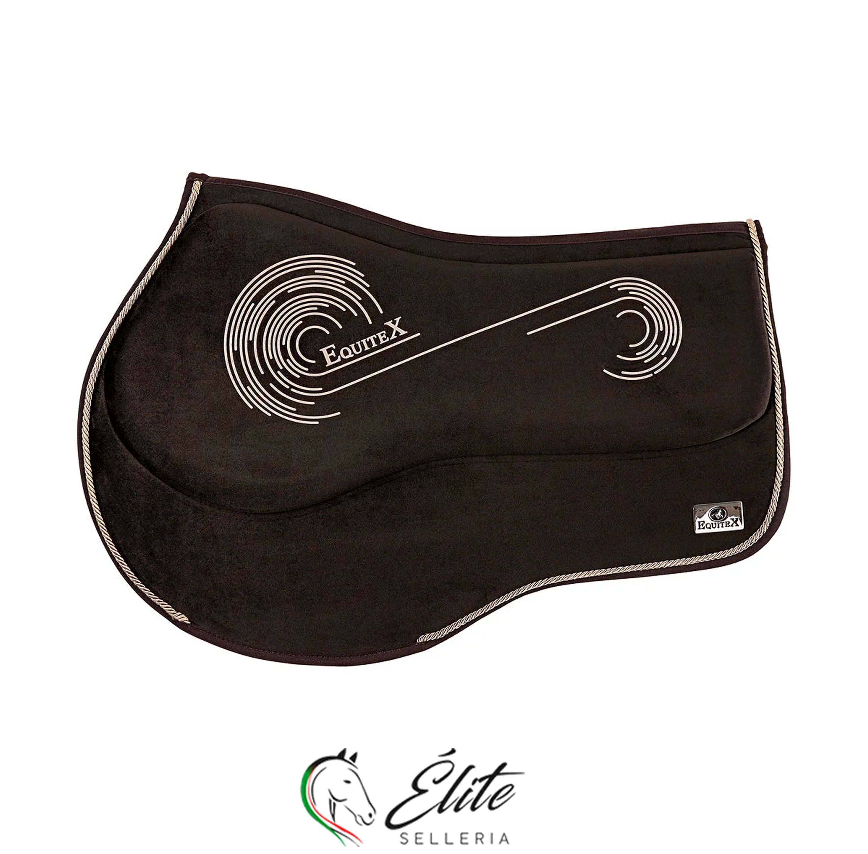 Monta inglese, Sottosella e Cuffiette, Sottosella - vendita online Sottosella Halla velluto con grip Marrone - marca: Equitex Italia - Selleria Élite del cavallo - Palermo - Sicilia- Italia