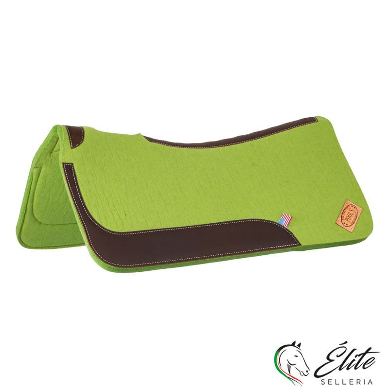 Monta western, Sottosella Western - vendita online SOTTOSELLA WESTERN IN FELTRO CON RINFORZI IN PELLE 32"X32" VERDE - 20 % - marca: Pool's - Selleria Élite del cavallo - Palermo - Sicilia- Italia