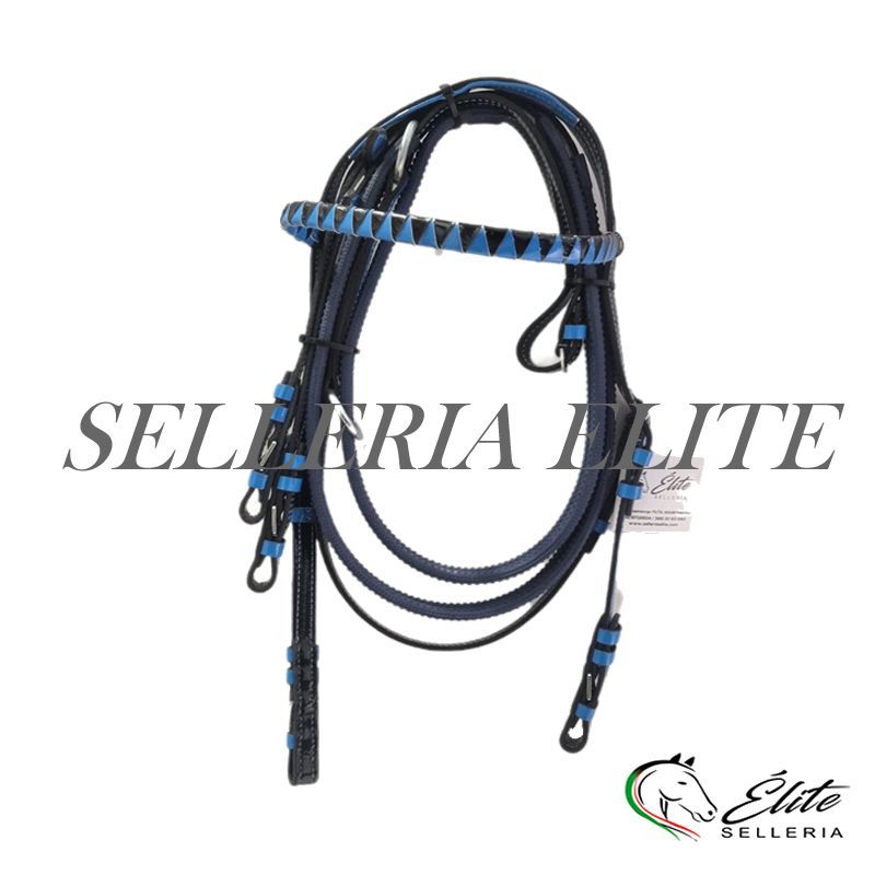 TESTIERA DA GALLOPPO BLU NERO